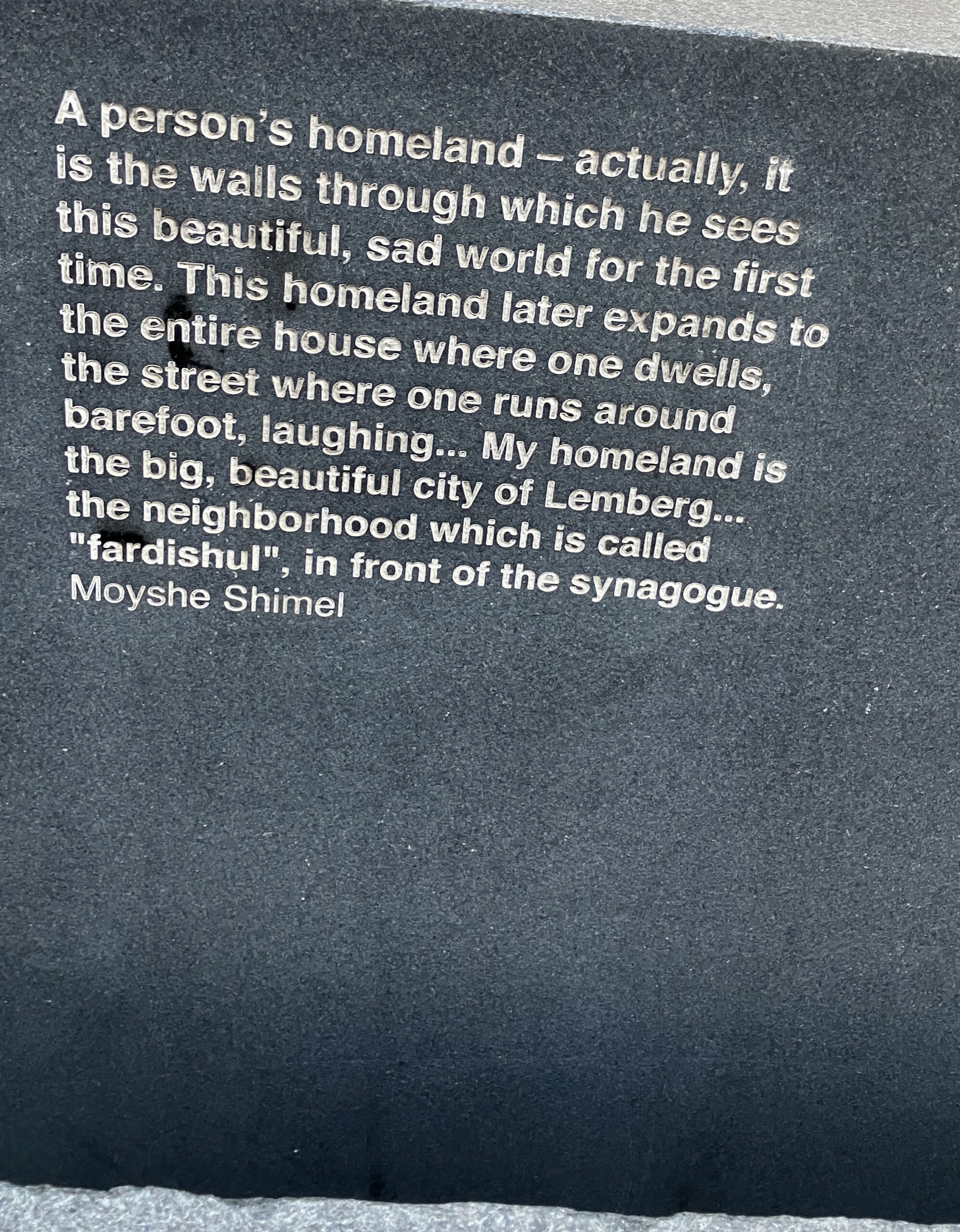 A PERSON'S HOMELAND